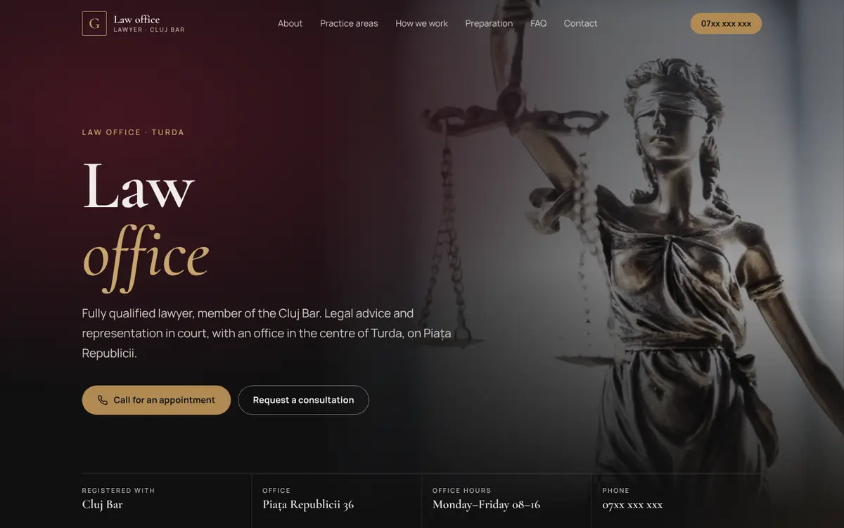 Law practice on desktop