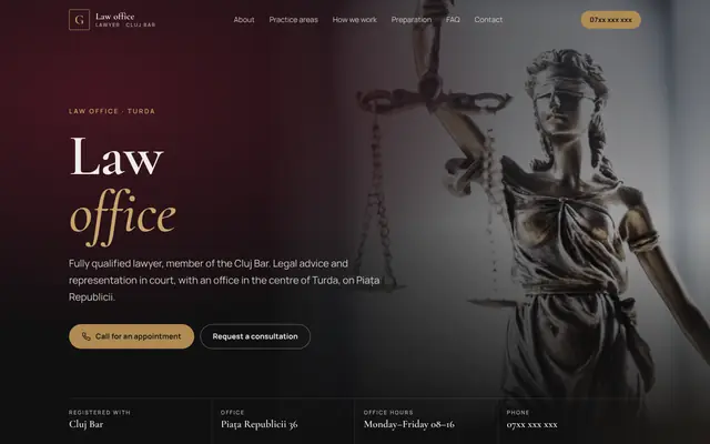 The Law practice website