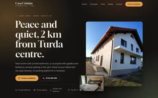 The Casa Cristian website