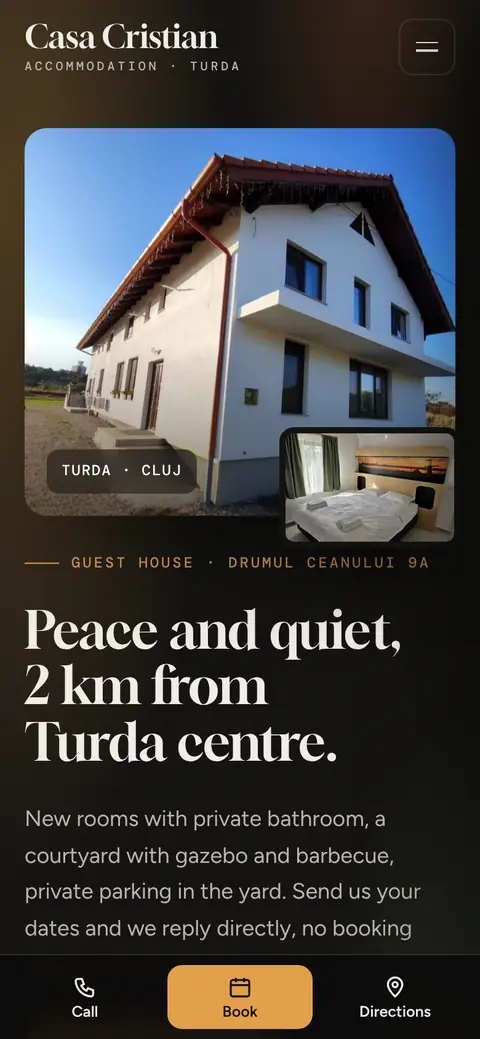 Casa Cristian on a phone