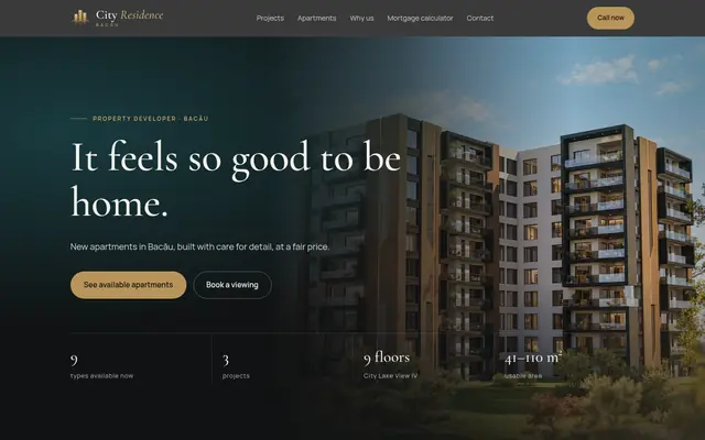 The City Residence website