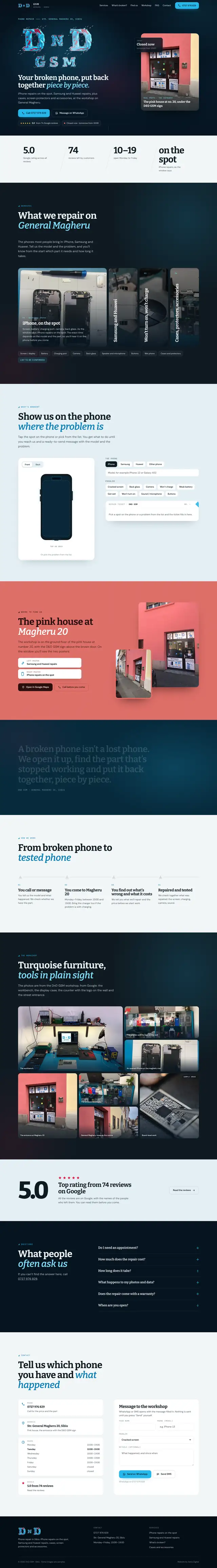 Full DnD GSM page, desktop