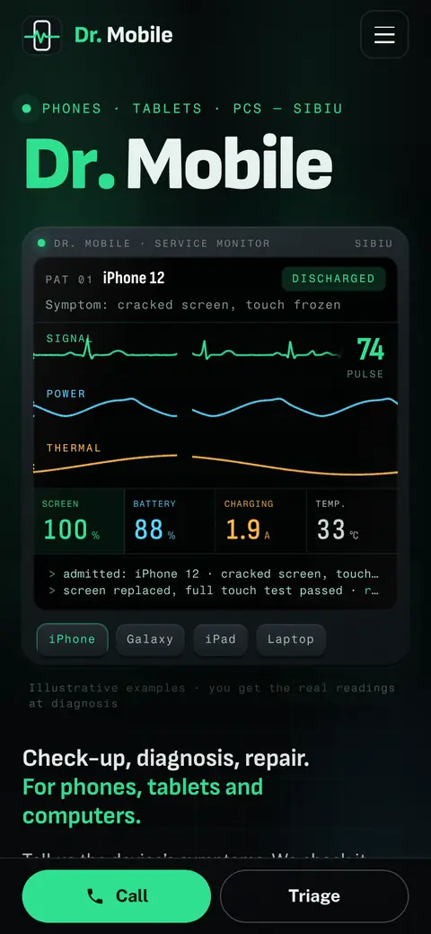 Dr. Mobile on a phone