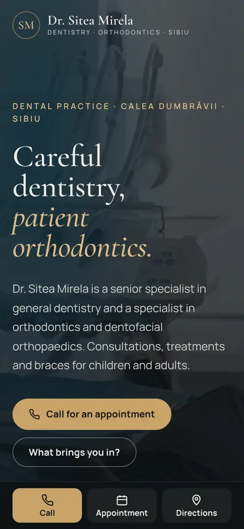 Dr. Sitea Mirela on a phone