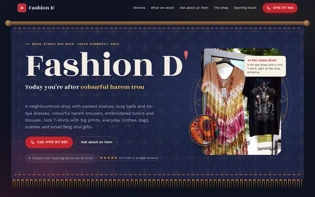 The Fashion D' website