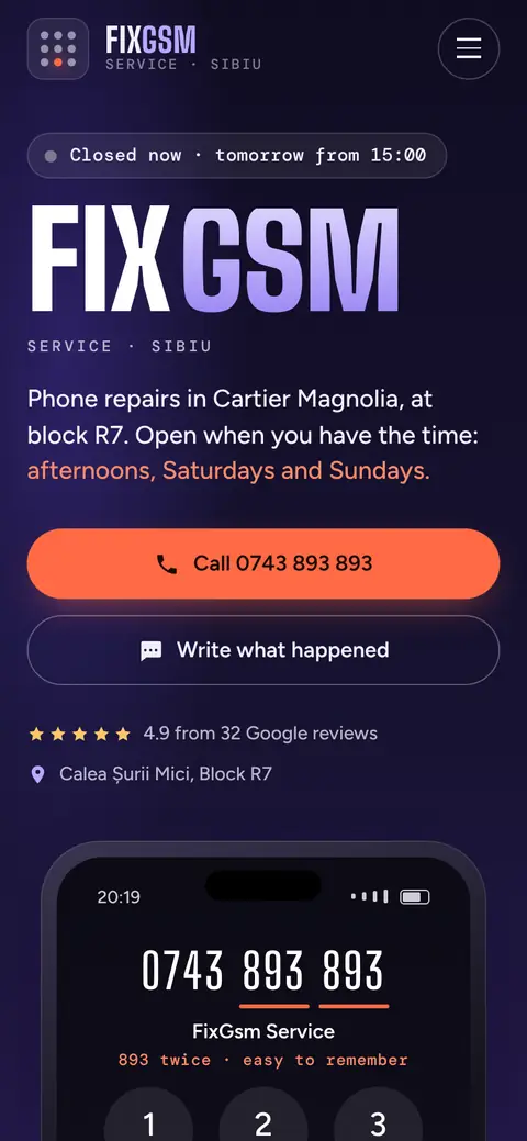 FixGsm Service on a phone