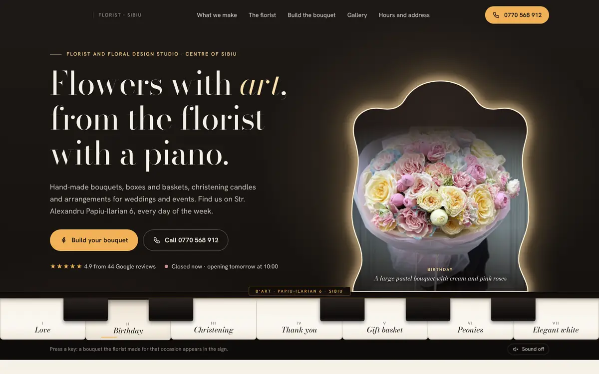 Floraria B’ART on desktop