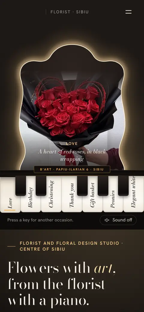 Floraria B’ART on a phone