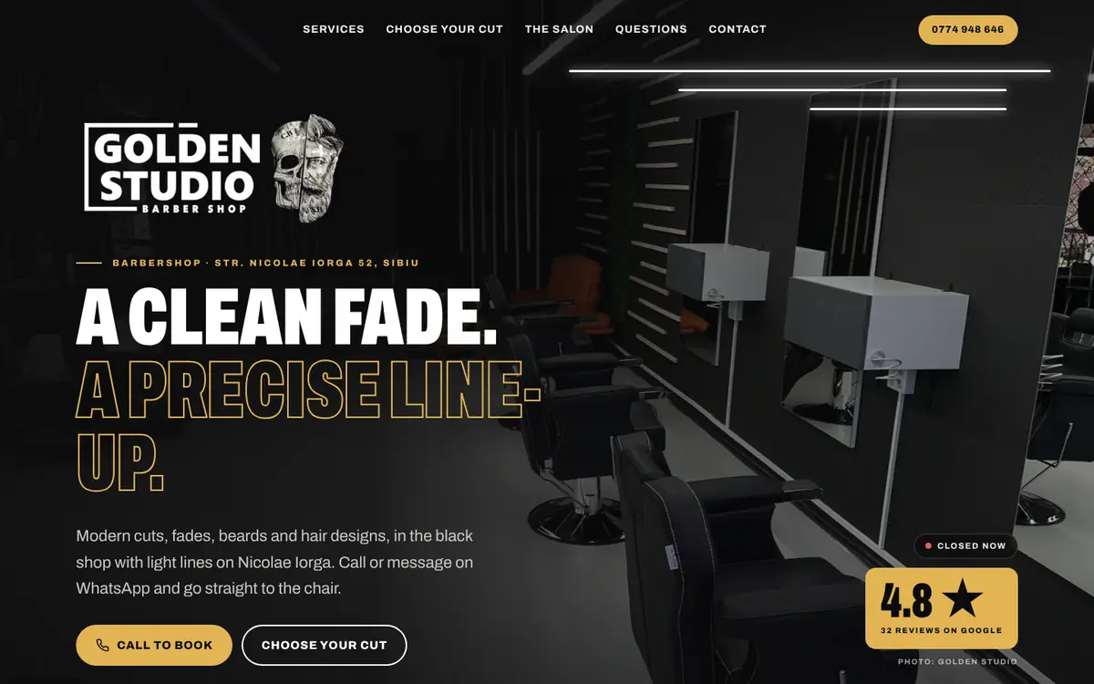 Golden Studio on desktop