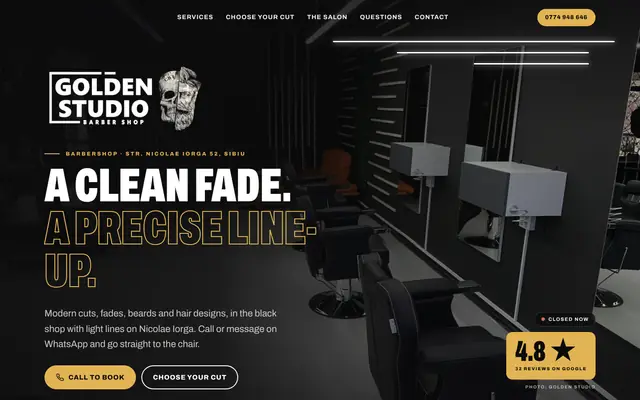 The Golden Studio website