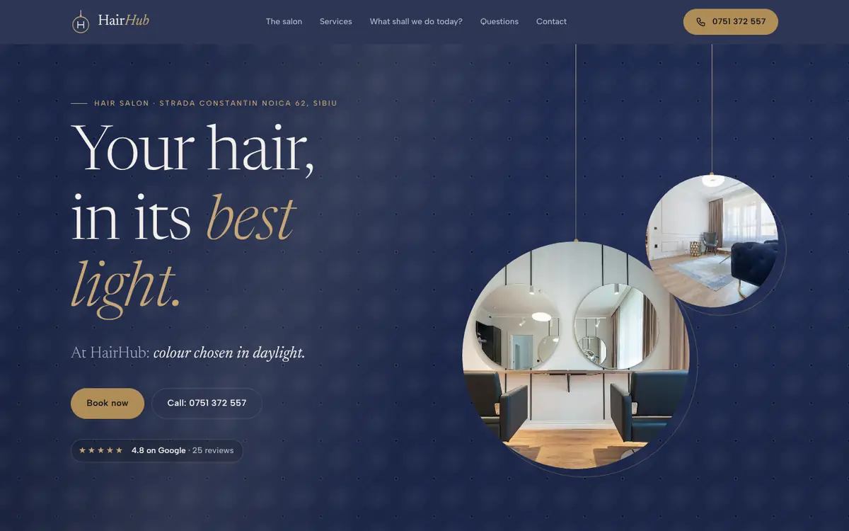 HairHub on desktop
