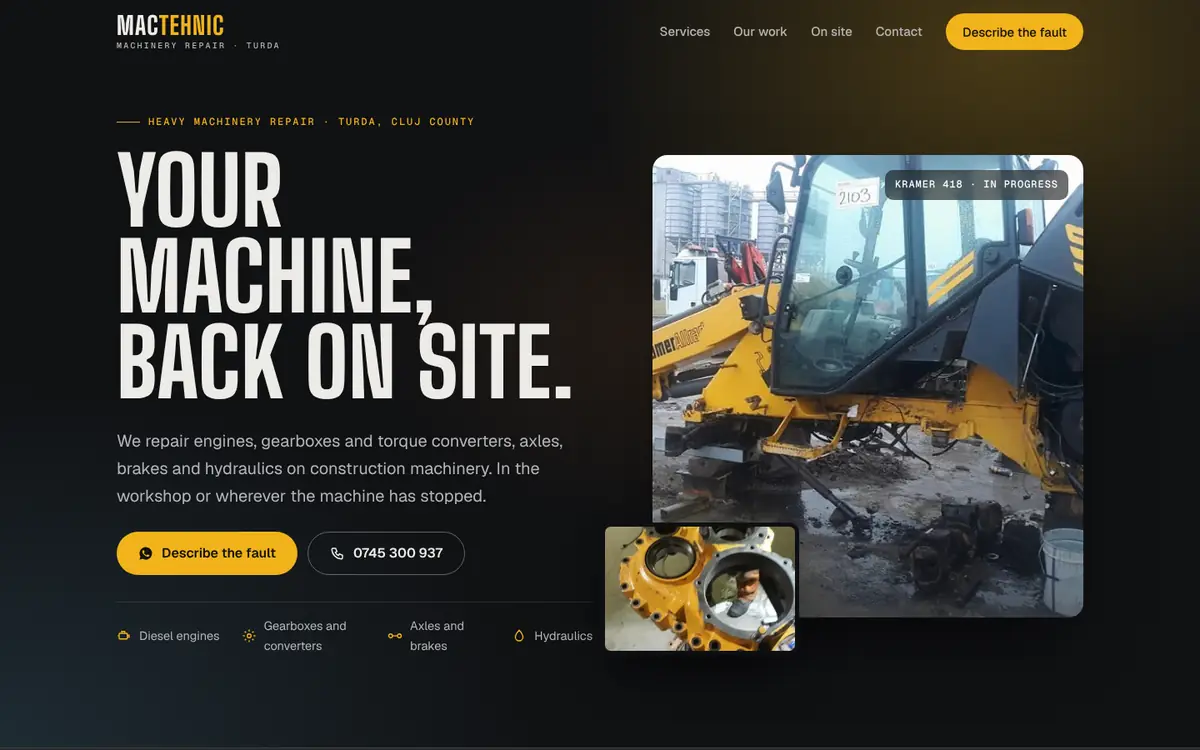 Mactehnic Machinery on desktop