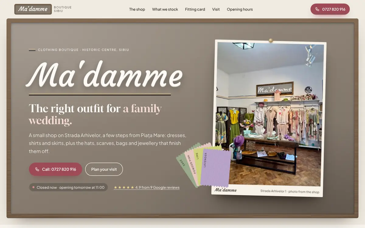 Ma'damme on desktop