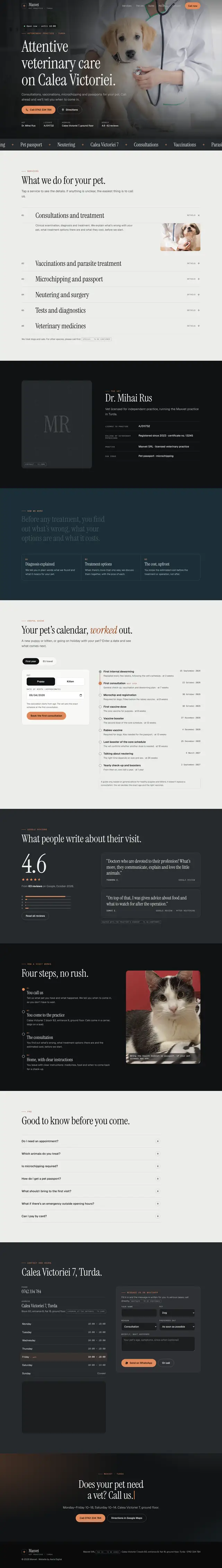 Full Maxvet page, desktop