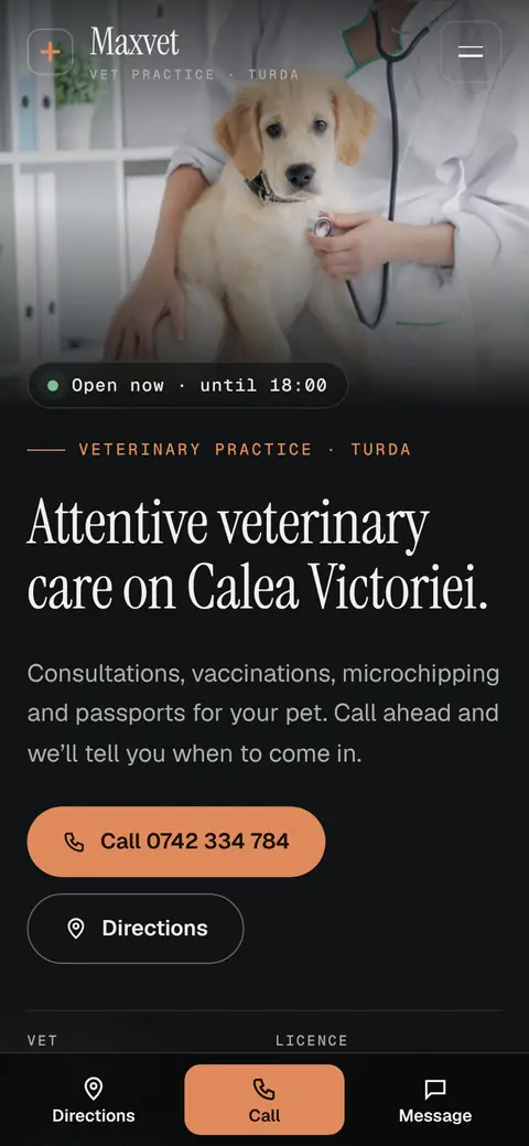 Maxvet on a phone