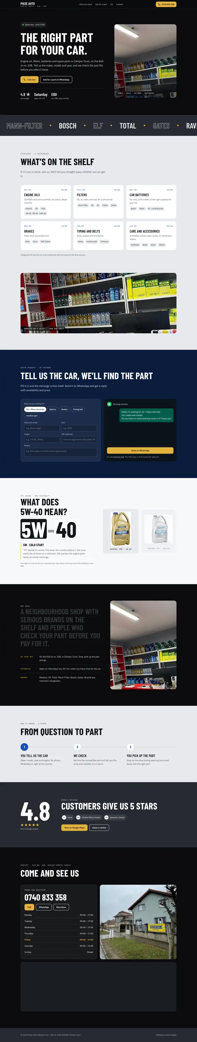 Full Piese Auto Câmpia Turzii page, desktop
