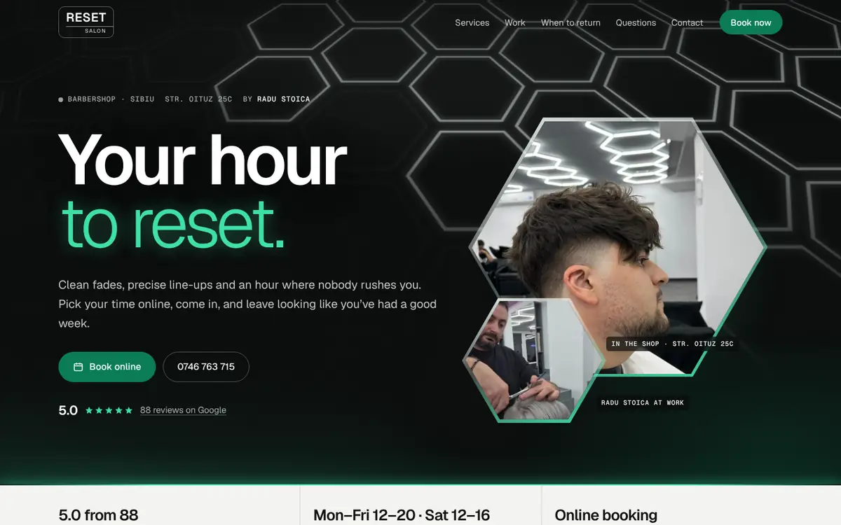 Reset Salon by Radu Stoica on desktop