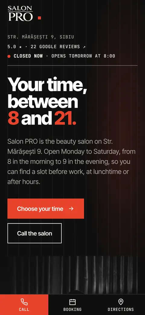 Salon PRO on a phone