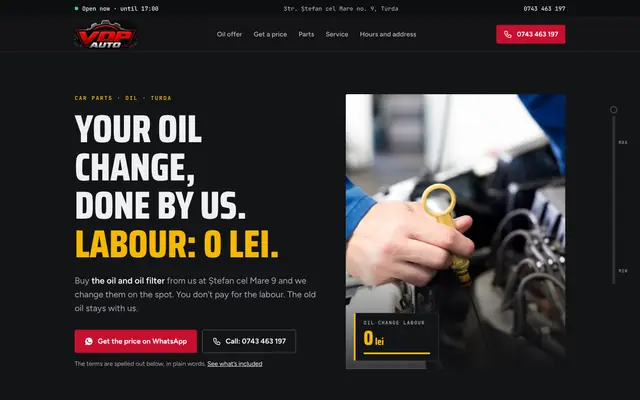 The VDP Auto website