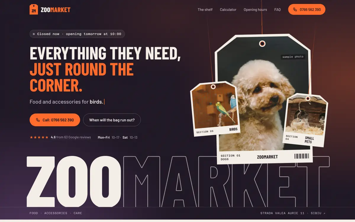 ZooMarket on desktop
