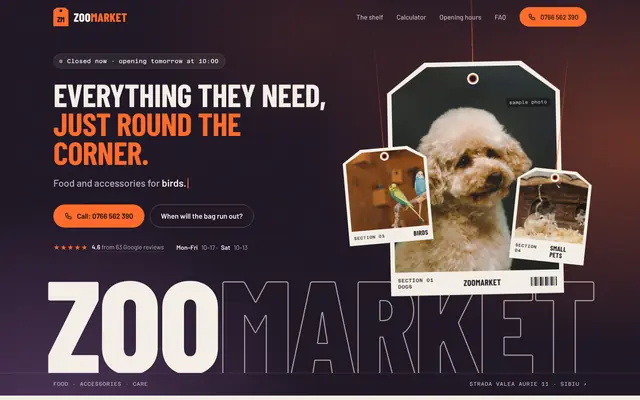 The ZooMarket website